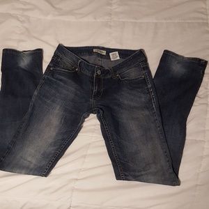Dark wash long jeans